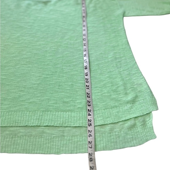 Eileen Fisher ORGANIC LINEN COTTON Lightweight Sweater Tunic Top Boat Neck - Picture 7 of 10